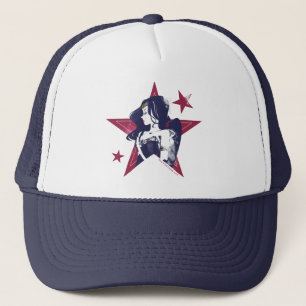 Casquette Ligue de Justice Wonder Woman & Stars Pop Art