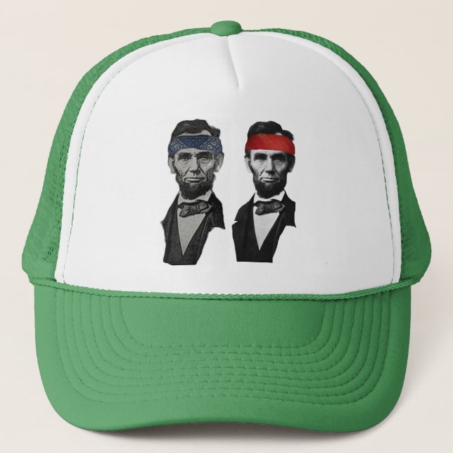 Casquette Lincoln bleu et rouge (Devant)