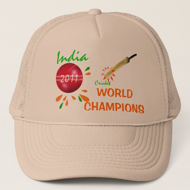 Casquette L'Inde 2011 mondes du cricket ICC soutient le (Devant)