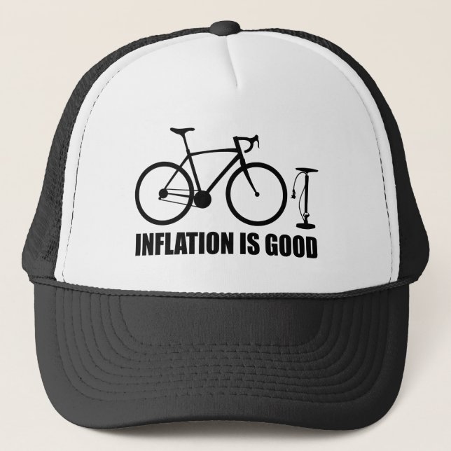 Casquette L'inflation est une bonne bicyclette (Devant)