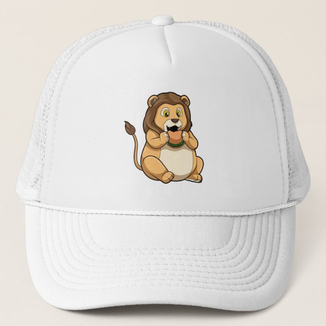 Casquette Lion avec hamburger (Devant)