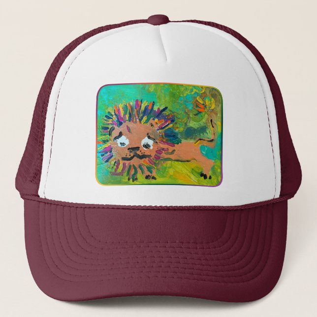 Casquette Lion bébé "Art by Kids" (Devant)
