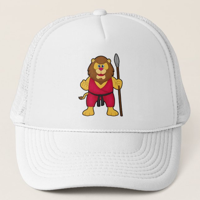 Casquette Lion comme guerrier avec Spear (Devant)