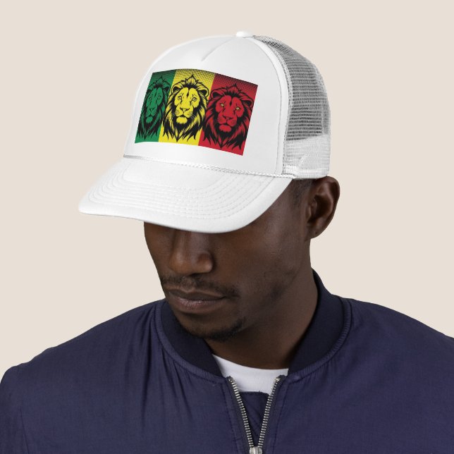 Casquette Lion de Juda Trucker Chapeau (En situation)