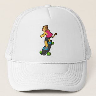 Casquette Lion en Skateboard avec Skateboard