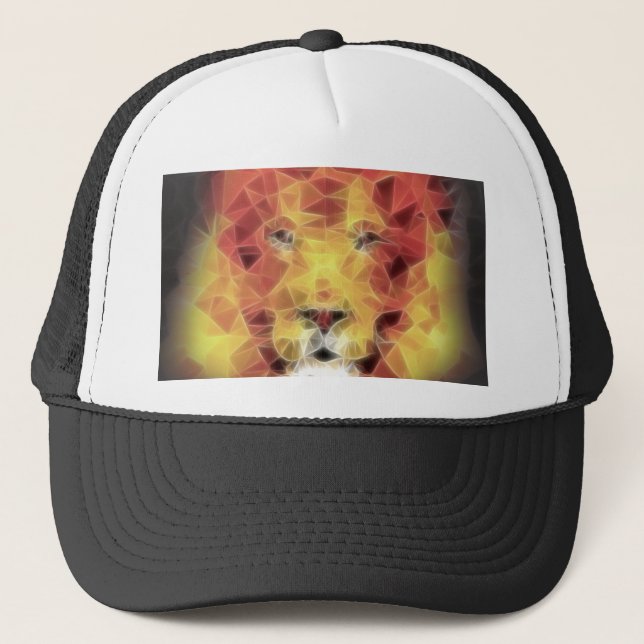 Casquette Lion fractal (Devant)