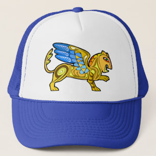 Casquette Lion Griffin à ailes médiévales
