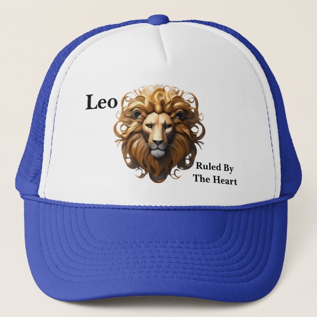 Casquette Lion, Lion, Dirigé Par Le Coeur, (Devant)