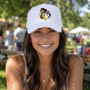 Casquette Lion Lionne Floral Vert