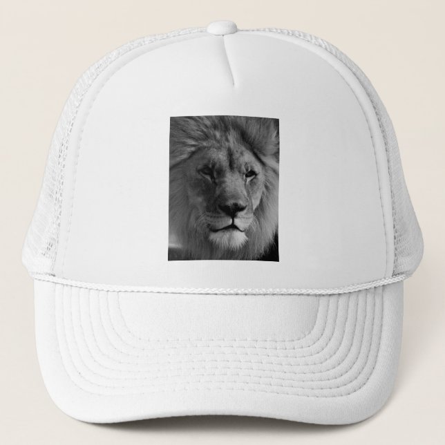 Casquette Lion noir et blanc (Devant)