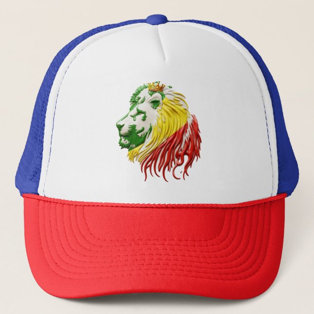 CASQUETTE LION STYLE JAMAICAN KING (Devant)