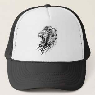 Casquette Lion Wild Animal Nature Illustration Art tatouage