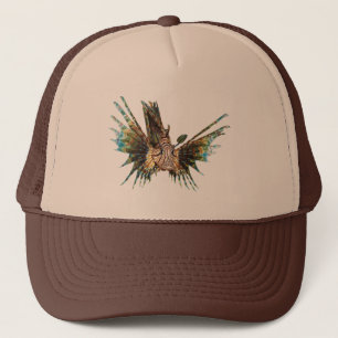 Casquette Lionfish - Conception abstraite - Découpe d'une ph