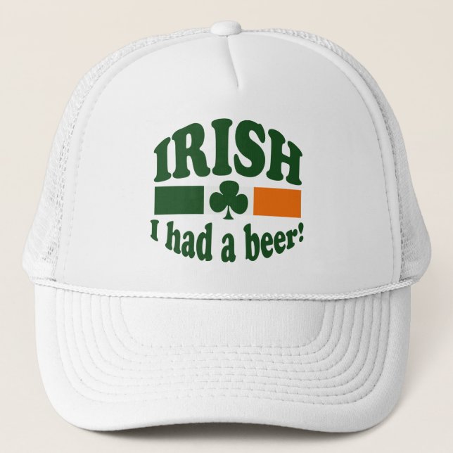 Casquette L'Irlandais I a pris une bière (Devant)