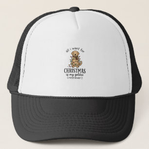 Casquette Liste de souhaits de retriever doré de Noël Design