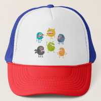 Little cute funny monsters