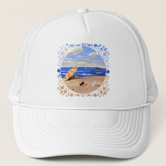 Casquette Little Scottie Joue à la Plage (Devant)