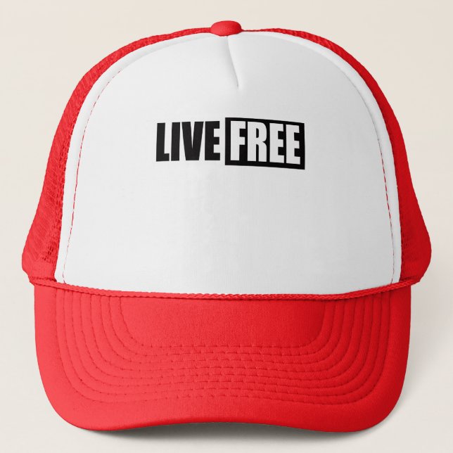 CASQUETTE LIVE FREE (Devant)