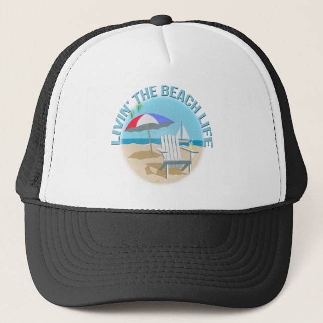 Casquette Livin la vie de plage (Devant)
