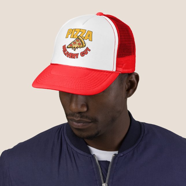 Casquette Livraison de pizza cool Le mot art (En situation)