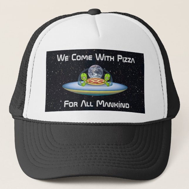 Casquette Livraison personnalisée de pizza UFO (Devant)