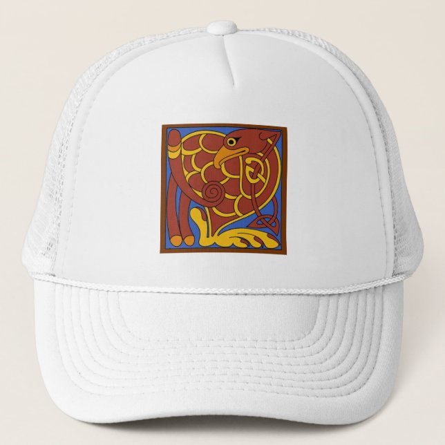 Casquette Livre De Kells Celtic Knot Oiseau Médiéval (Devant)
