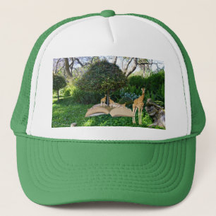 Casquette Livre d'histoires de girafes avec pop-out en art,