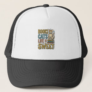 Casquette Livres Chats La Vie Est Douce Design Pour Lecteur