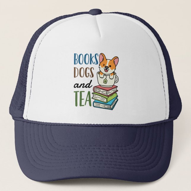 Casquette Livres Chiens et Tea Weekend Lecture (Devant)