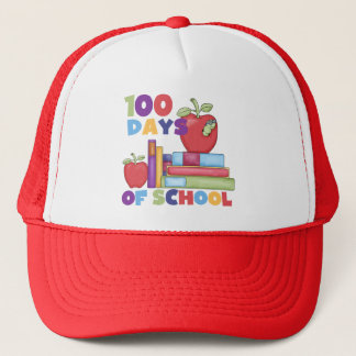 Casquette Livres et pommes 100 jours de T-shirts d'école