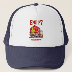 Casquette Locomotive diesel EMD F7 Santa Fe Warbonnet.