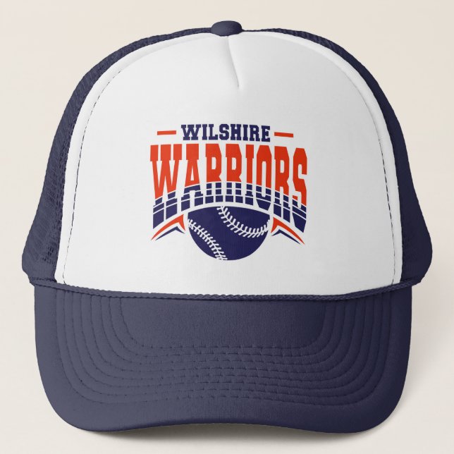 Casquette Logo de base-ball de la marine Wilshire Warriors (Devant)