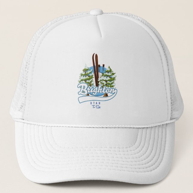 Casquette logo de Brighton Utah pour skier (Devant)