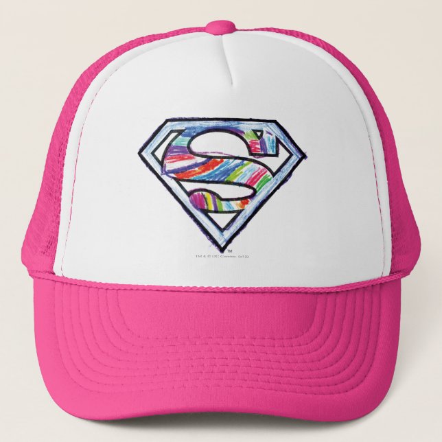 Casquette Logo de croquis couleur supergirl (Devant)