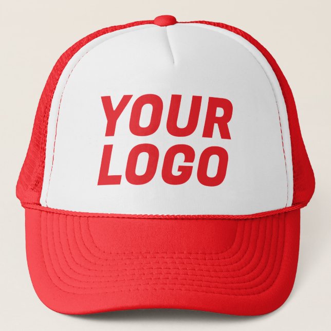 Casquette Logo de l'entreprise PERSONNALISÉ Rouge et blanc (Devant)