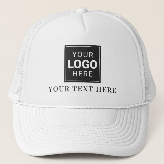 Casquette Logo de l'entreprise plus texte (Devant)