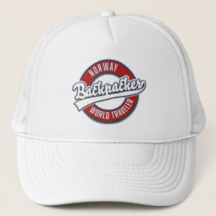 Casquette Logo de routard norvégien voyageur du monde.