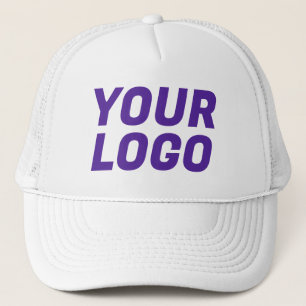 Casquette Logo de société d'affaires violet et blanc PERSONN