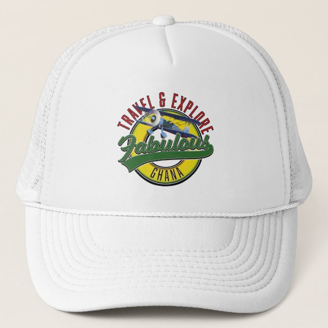 Casquette Logo de voyage explorer le fabuleux Ghana (Devant)