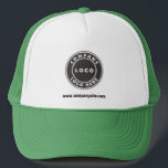 Casquette Logo d'entreprise et site Web Custom Company<br><div class="desc">Ajoutez le logo de votre entreprise et l'identité de votre marque à ce chapeau de camionneur ainsi qu'à votre adresse de site Web ou votre slogan en cliquant sur le bouton "Personnaliser" ci-dessus. Ces chapeaux de camionneur de marque peuvent annoncer votre entreprise comme les employés les portent et double comme...</div>