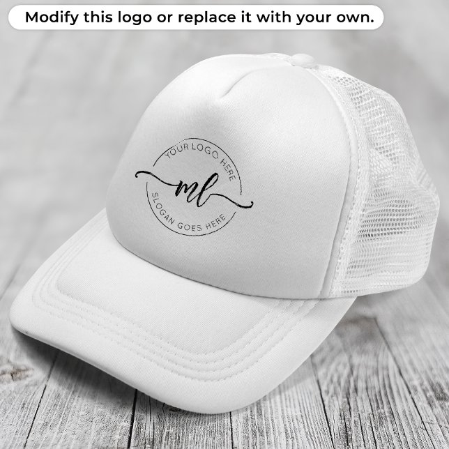 Casquette Logo d'entreprise simple et propre Monogramme Init (Créateur téléchargé)