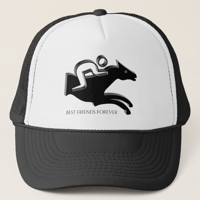 Casquette Logo d'équitation de jockey de course de chevaux (Devant)