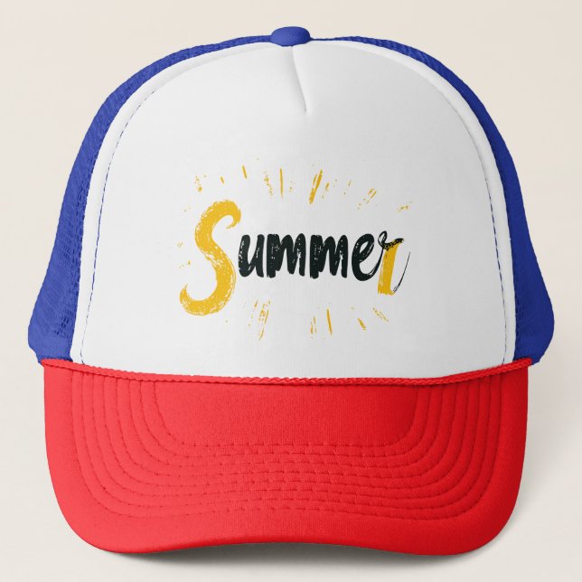 Casquette Logo d'été - Conception de texte d'été (Devant)