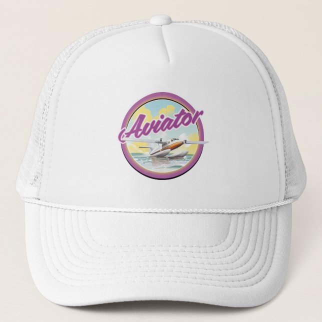 Casquette Logo d'hydravion d'aviateur (Devant)