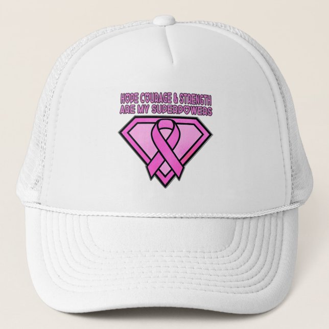 Casquette Logo diamant de sensibilisation au cancer du sein (Devant)