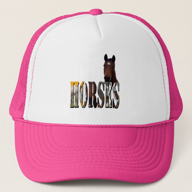 Casquette Logo D'Image Chevaux Et Chevaux De Châtaignes, (Devant)