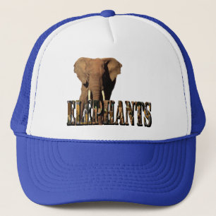 Casquette Logo d'image d'éléphants fait à partir d'éléphants