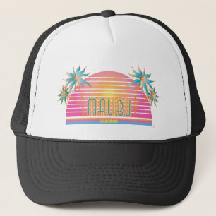 Casquette Logo du Cool Malibu-CA-Sun Palm Trees