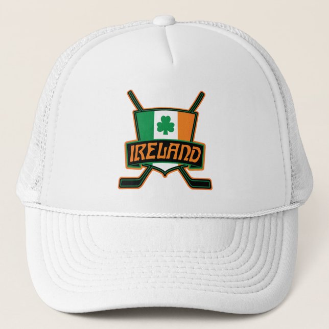 Casquette Logo du drapeau de hockey sur glace irlandais (Devant)
