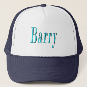 Casquette Logo du nom Barry bleu,